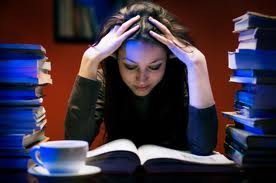 stressed college student